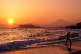 夕日　稲村ヶ崎