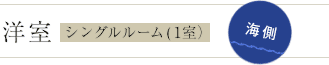 洋室シングルルーム(1室)海側１室